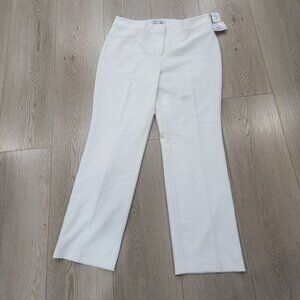 Kasper Womens Vanilla Ice Color Straight-Leg Dress Pants Size 12